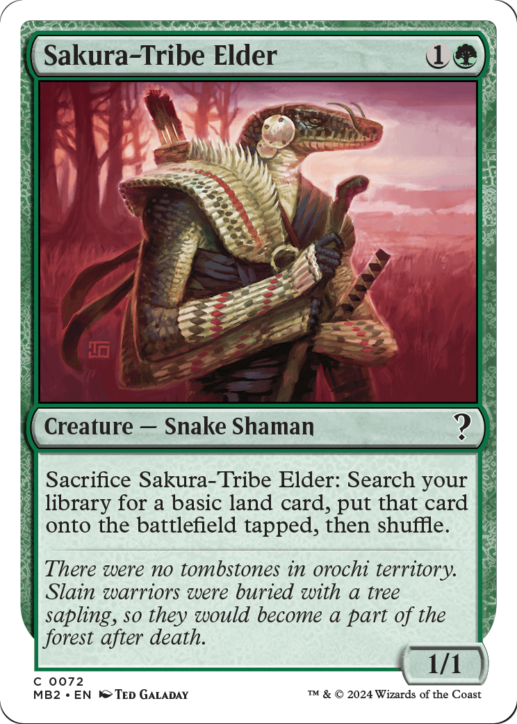 Sakura-Tribe Elder (White Border) (MB2-072) [Mystery Booster 2]