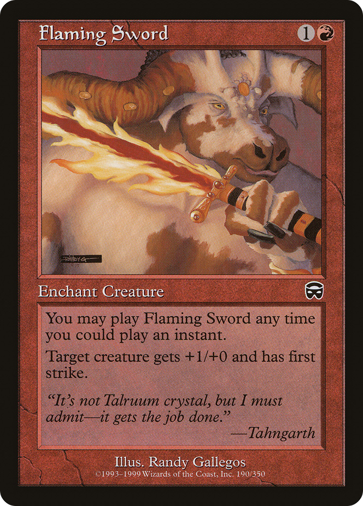 Flaming Sword (MMQ-190) [Mercadian Masques] Foil