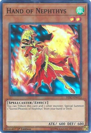 Hand of Nephthys (Super Rare) (HISU-EN013) - Hidden Summoners 1st Edition
