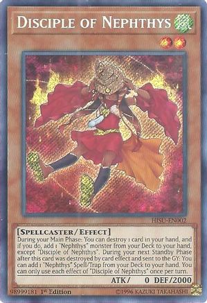 Disciple of Nephthys (Secret Rare) (HISU-EN002) - Hidden Summoners 1st Edition