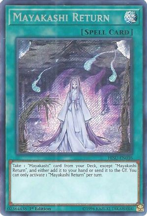 Mayakashi Return (Secret Rare) (HISU-EN038) - Hidden Summoners 1st Edition