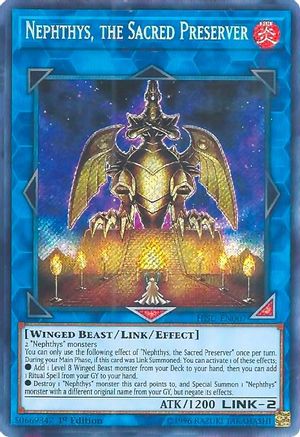 Nephthys, the Sacred Preserver (Secret Rare) (HISU-EN007) - Hidden Summoners 1st Edition