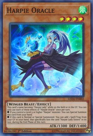 Harpie Oracle (Super Rare) (LED4-EN002) - Legendary Duelists: Sisters of the Rose 1st Edition