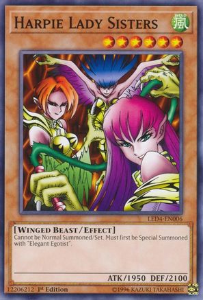 Harpie Lady Sisters (Common) (LED4-EN006) - Legendary Duelists: Sisters of the Rose 1st Edition