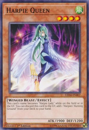 Harpie Queen (Common) (LED4-EN007) - Legendary Duelists: Sisters of the Rose 1st Edition