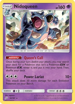 Nidoqueen (056/181) [SM  Team Up] Reverse Holofoil - Rare