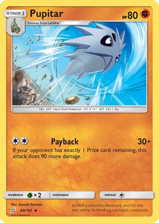 Pupitar (80/181) [SM  Team Up] Reverse Holofoil - Uncommon