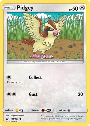 Pidgey (121/181) [SM  Team Up] Reverse Holofoil - Common