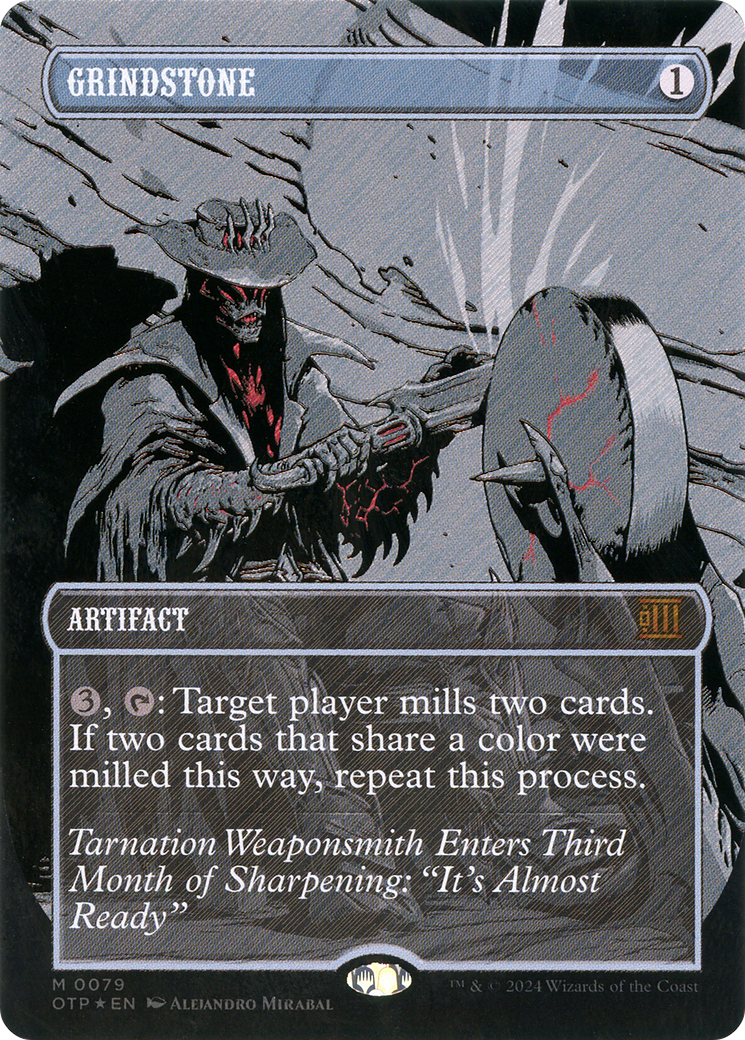 Grindstone (Textured Foil) (OTP-079) (Borderless) [Breaking News] Foil