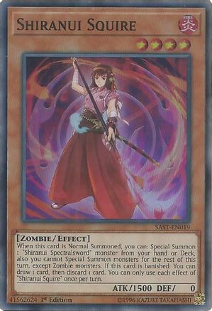 Shiranui Squire (Super Rare) (SAST-EN019) - Savage Strike 1st Edition