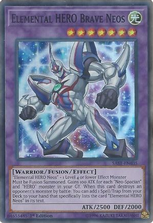 Elemental HERO Brave Neos (Super Rare) (SAST-EN035) - Savage Strike 1st Edition