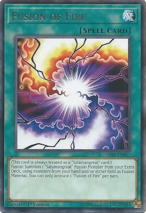 Fusion of Fire (Rare) (SAST-EN057) - Savage Strike 1st Edition