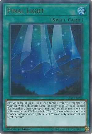 Final Light (Ultra Rare) (SAST-EN090) - Savage Strike 1st Edition