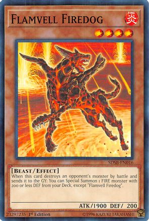 Flamvell Firedog (Common) (SDSB-EN016) - Structure Deck: Soulburner 1st Edition