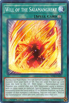 Will of the Salamangreat (Common) (SDSB-EN026) - Structure Deck: Soulburner 1st Edition