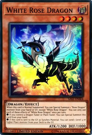 White Rose Dragon (Super Rare) (SAST-ENSE4) - Savage Strike Limited