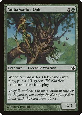 Ambassador Oak (Morningtide) (OVER-113) [Oversize Cards] Foil