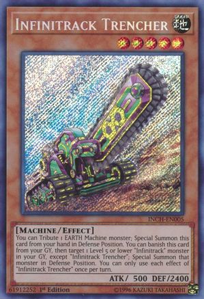 Infinitrack Trencher (Secret Rare) (INCH-EN005) - The Infinity Chasers 1st Edition