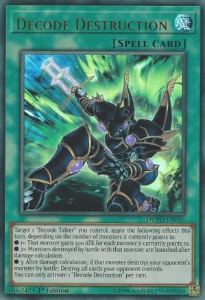 Decode Destruction (Ultra Rare) (DUPO-EN016) - Duel Power Unlimited