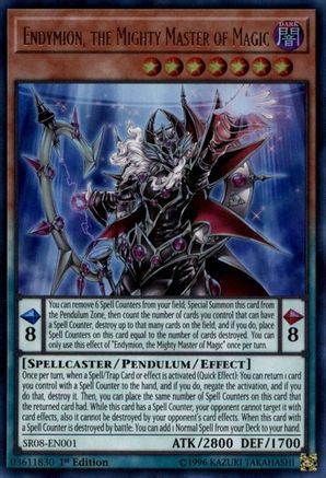 Endymion, the Mighty Master of Magic (Ultra Rare) (SR08-EN001) - Structure Deck: Order of the Spellcasters 1st Edition