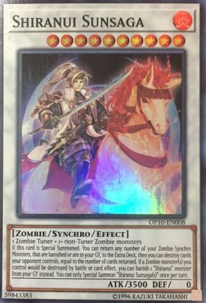 Shiranui Sunsaga (Super Rare) (OP10-EN008) - OTS Tournament Pack 10 Unlimited