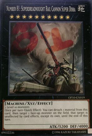 Number 81: Superdreadnought Rail Cannon Super Dora (Common) (OP10-EN019) - OTS Tournament Pack 10 Unlimited