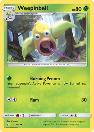 Weepinbell (014/214) [SM  Unbroken Bonds] - Uncommon