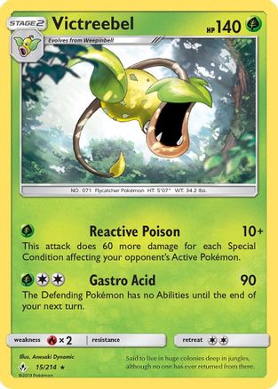 Victreebel (15/214) [SM  Unbroken Bonds] Reverse Holofoil - Rare