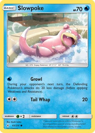 Slowpoke (042/214) [SM  Unbroken Bonds] Reverse Holofoil - Common