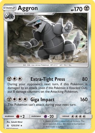 Aggron (125/214) [SM  Unbroken Bonds] - Rare
