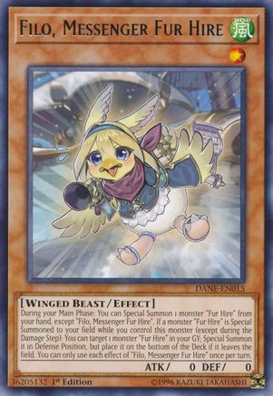 Filo, Messenger Fur Hire (Rare) (DANE-EN015) - Dark Neostorm 1st Edition