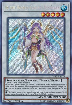 Ib the World Chalice Justiciar (Secret Rare) (DANE-EN035) - Dark Neostorm 1st Edition