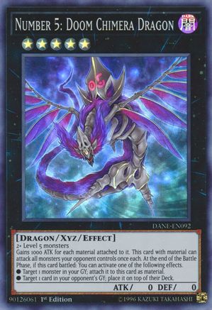 Number 5: Doom Chimera Dragon (Super Rare) (DANE-EN092) - Dark Neostorm 1st Edition