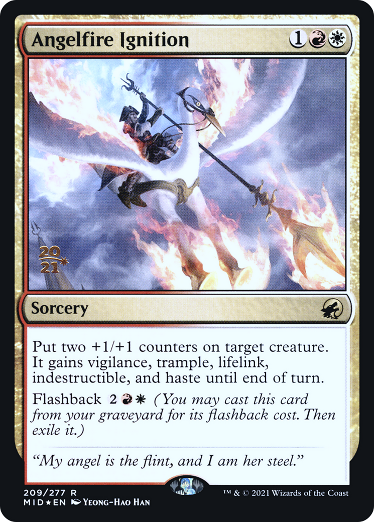 Angelfire Ignition (PRE-209) [Innistrad: Midnight Hunt Promos] Foil