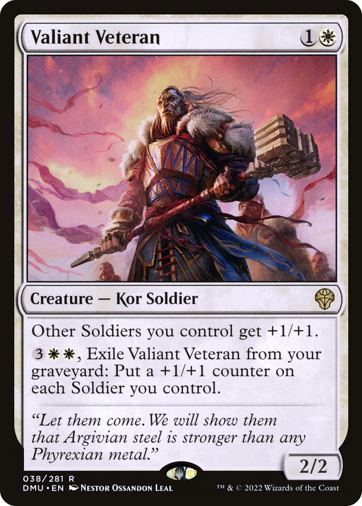 Valiant Veteran (DMU-038) [Dominaria United] Foil