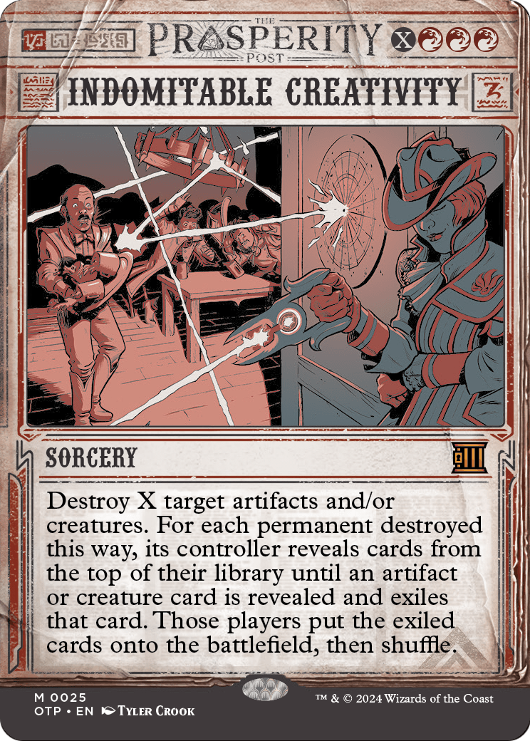 Indomitable Creativity (OTP-025) (Showcase) (Borderless) [Breaking News]