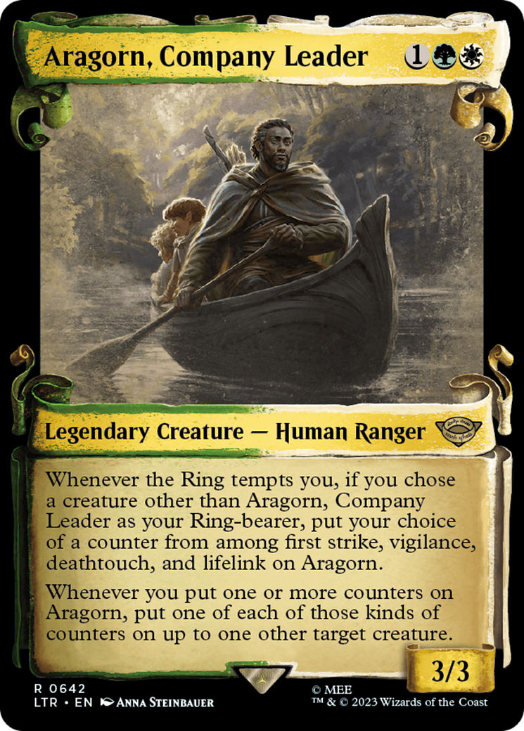 Aragorn, Company Leader (Showcase Scrolls) (LTR-642) [The Lord of the Rings: Tales of Middle-earth] Foil
