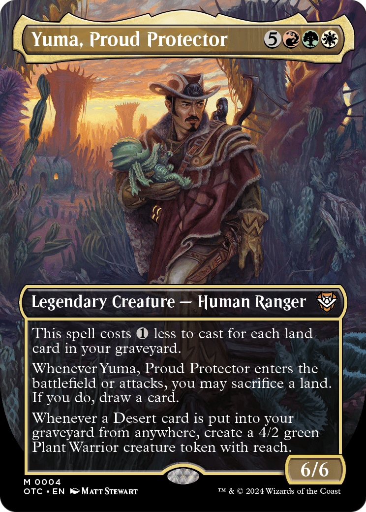Yuma, Proud Protector (Borderless) (OTC-004) [Outlaws of Thunder Junction Commander]