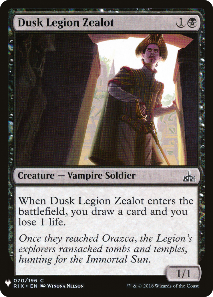 Dusk Legion Zealot (LIST-070) [The List]