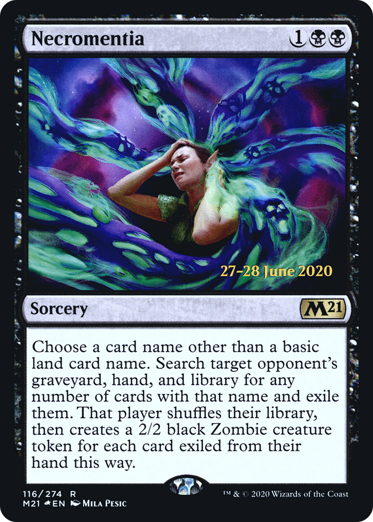 Necromentia (PRE-116) [Core Set 2021 Promos] Foil