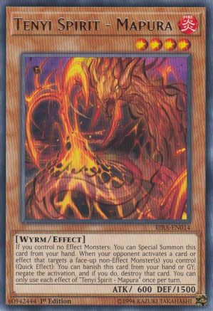 Tenyi Spirit - Mapura (Rare) (RIRA-EN014) - Rising Rampage 1st Edition