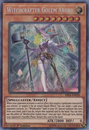 Witchcrafter Golem Aruru (Secret Rare) (RIRA-EN028) - Rising Rampage 1st Edition