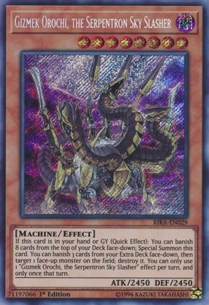 Gizmek Orochi, the Serpentron Sky Slasher (Secret Rare) (RIRA-EN029) - Rising Rampage 1st Edition