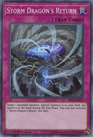 Storm Dragon's Return (Super Rare) (RIRA-EN077) - Rising Rampage 1st Edition