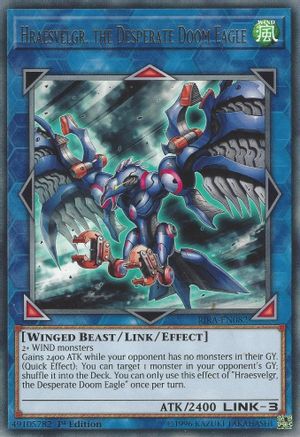Hraesvelgr, the Desperate Doom Eagle (Rare) (RIRA-EN082) - Rising Rampage 1st Edition