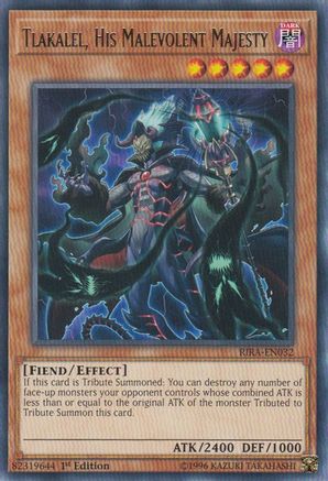Tlakalel, His Malevolent Majesty (RIRA-ENSP1) (Ultra Rare) (RIRA-ENSP1) - Rising Rampage Limited