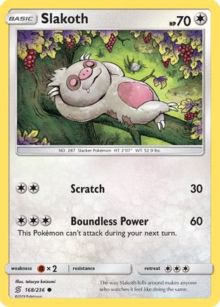 Slakoth (168/236) [SM  Unified Minds] Reverse Holofoil - Common