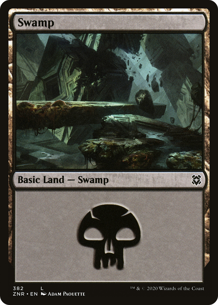 Swamp (ZNR-382) [Zendikar Rising] Foil
