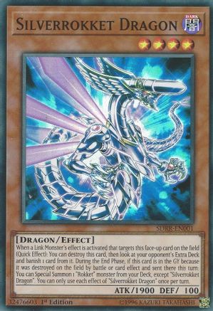 Silverrokket Dragon (Super Rare) (SDRR-EN001) - Structure Deck: Rokket Revolt 1st Edition