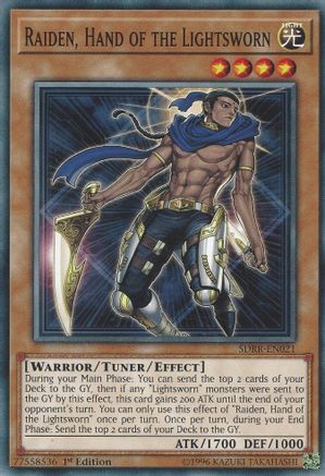 Raiden, Hand of the Lightsworn (Common) (SDRR-EN021) - Structure Deck: Rokket Revolt 1st Edition